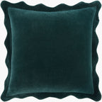 Effervescent Scalloped Pillow in Forest