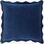 Effervescent Scalloped Pillow in Navy