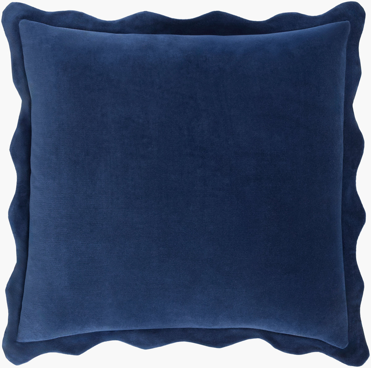 Effervescent Scalloped Pillow in Navy
