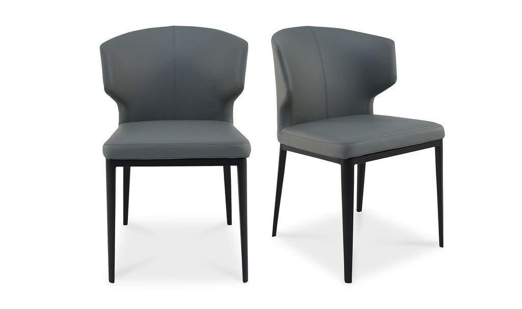 Delaney Dining Chair Grey - Set of Two by Moe's - view 2