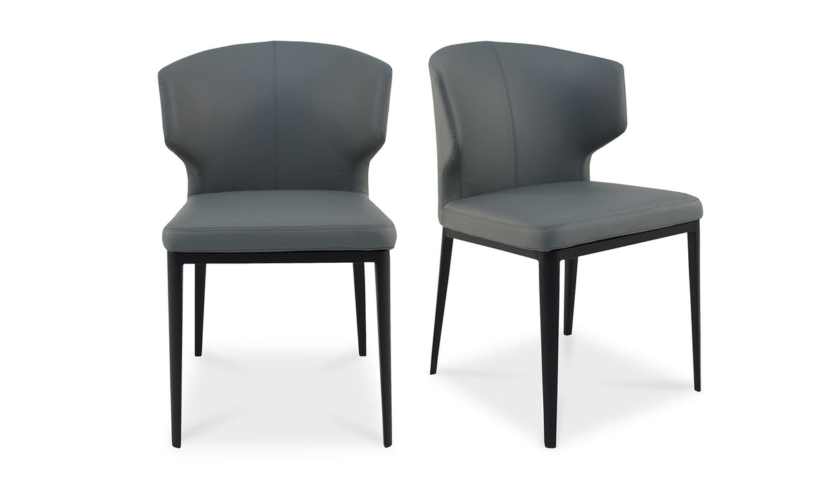 Delaney Dining Chair Grey - Set of Two by Moe's - view 2