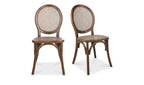 Rivalto Dining Chair Brown - Set of Two by Moe's