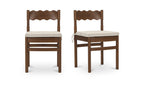 Sai Dining Chair Light Brown - Set of Two by Moe's