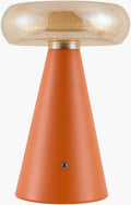 Mafra Cordless Mushroom Table Lamp in Orange / Champagne