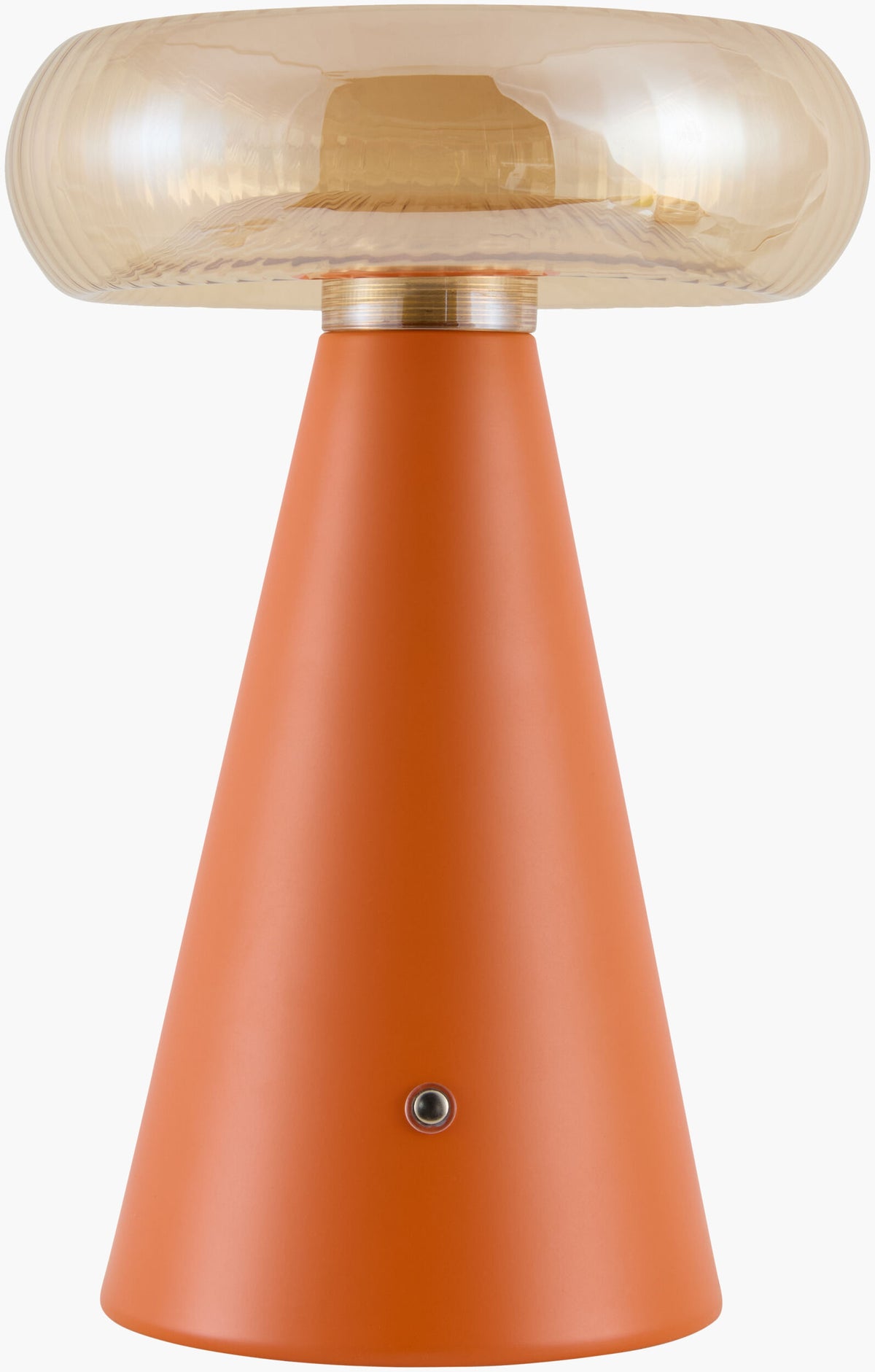 Mafra Cordless Mushroom Table Lamp in Orange / Champagne