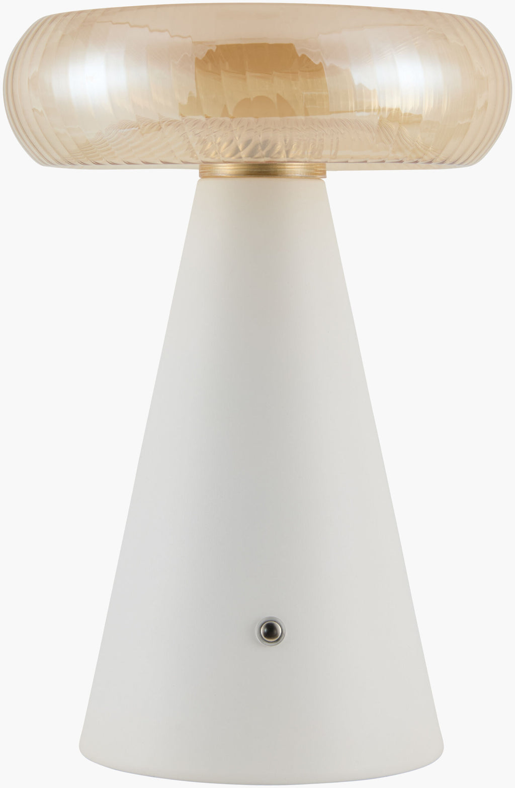 Mafra Cordless Mushroom Table Lamp in White / Champagne