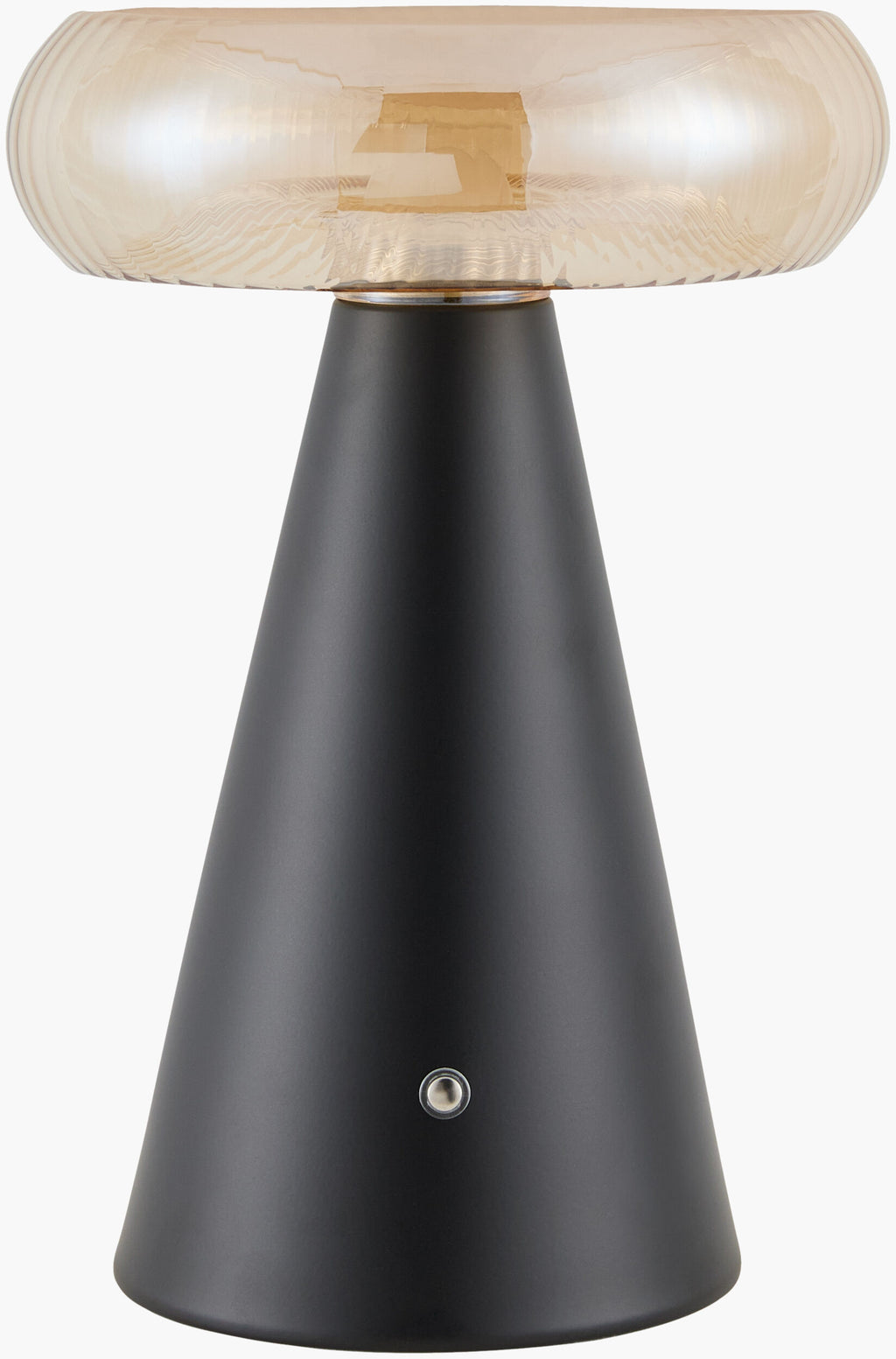 Mafra Cordless Mushroom Table Lamp in Black / Champagne