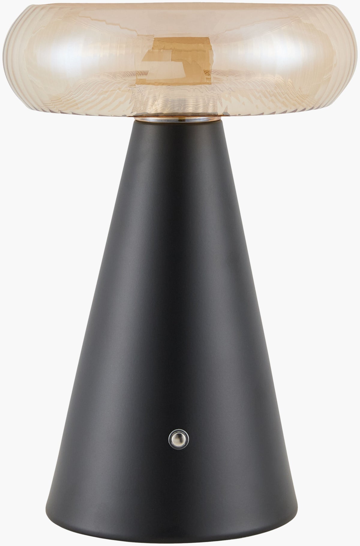 Mafra Cordless Mushroom Table Lamp in Black / Champagne