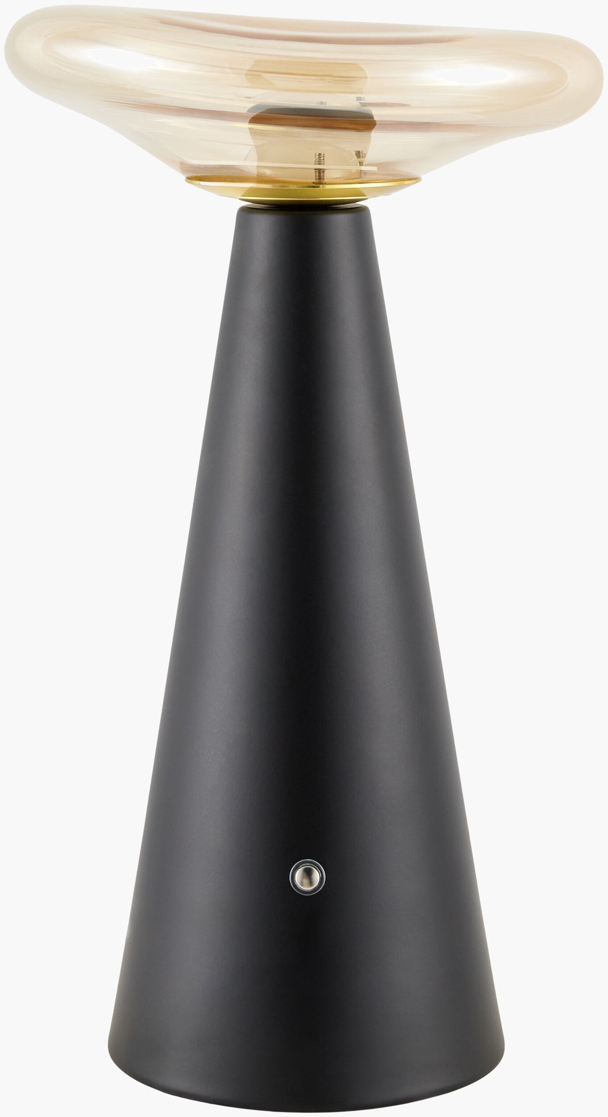 Mafra Cordless Mushroom Table Lamp in Black / Clear