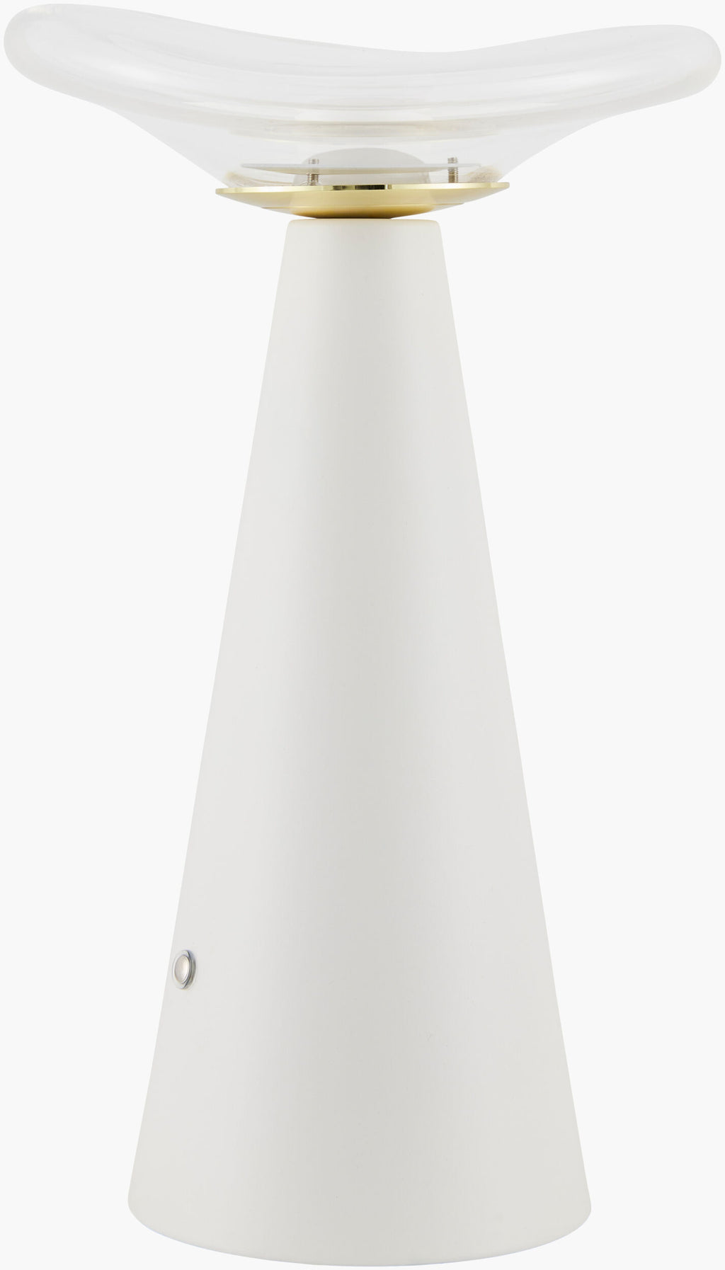 Mafra Cordless Mushroom Table Lamp in White / Clear