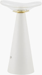 Mafra Cordless Mushroom Table Lamp in White / Clear