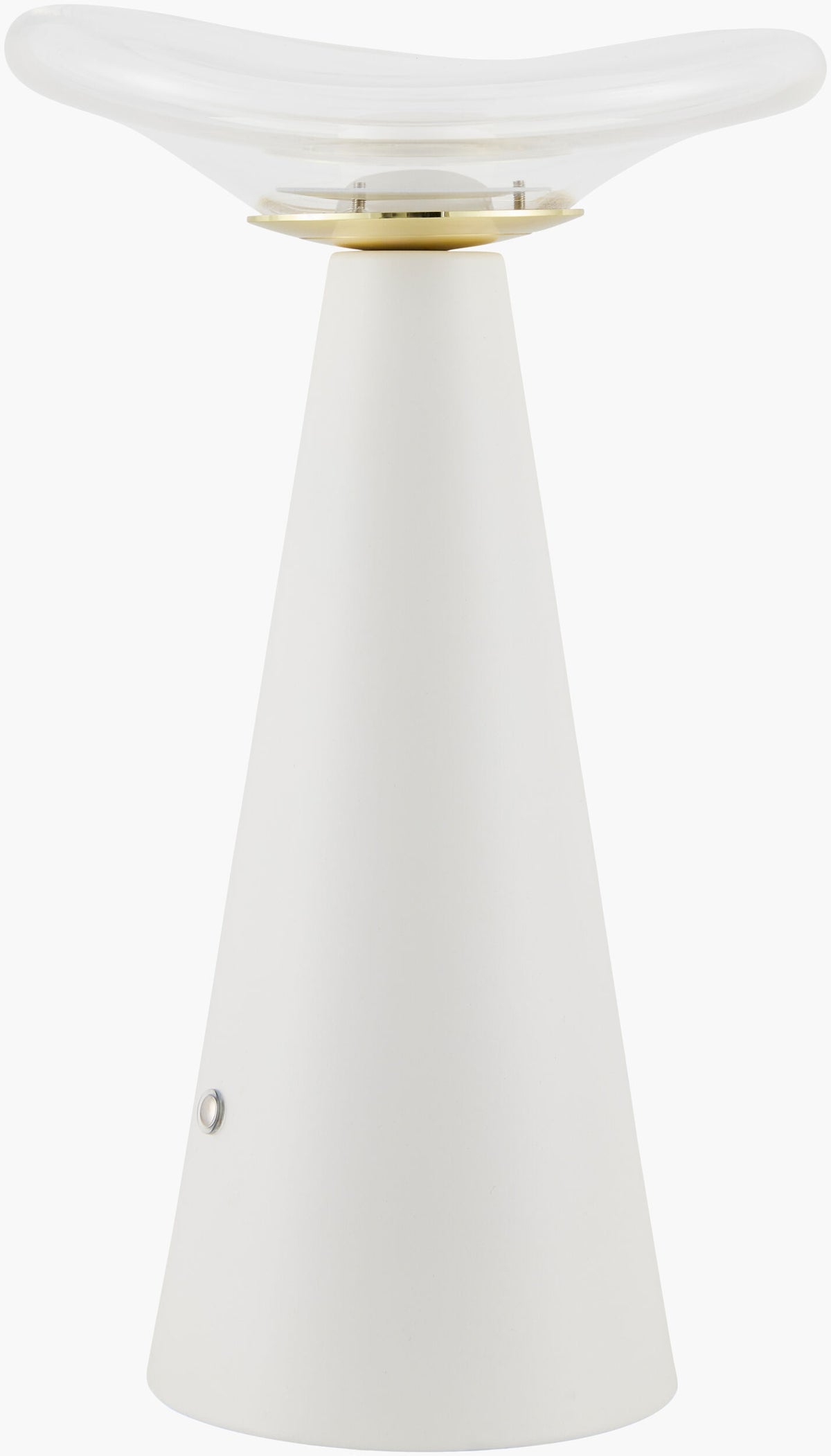 Mafra Cordless Mushroom Table Lamp in White / Clear