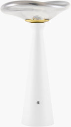 Mafra Cordless Mushroom Buffet Lamp in White / Charcoal