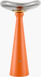 Mafra Cordless Mushroom Buffet Lamp in Orange / Charcoal