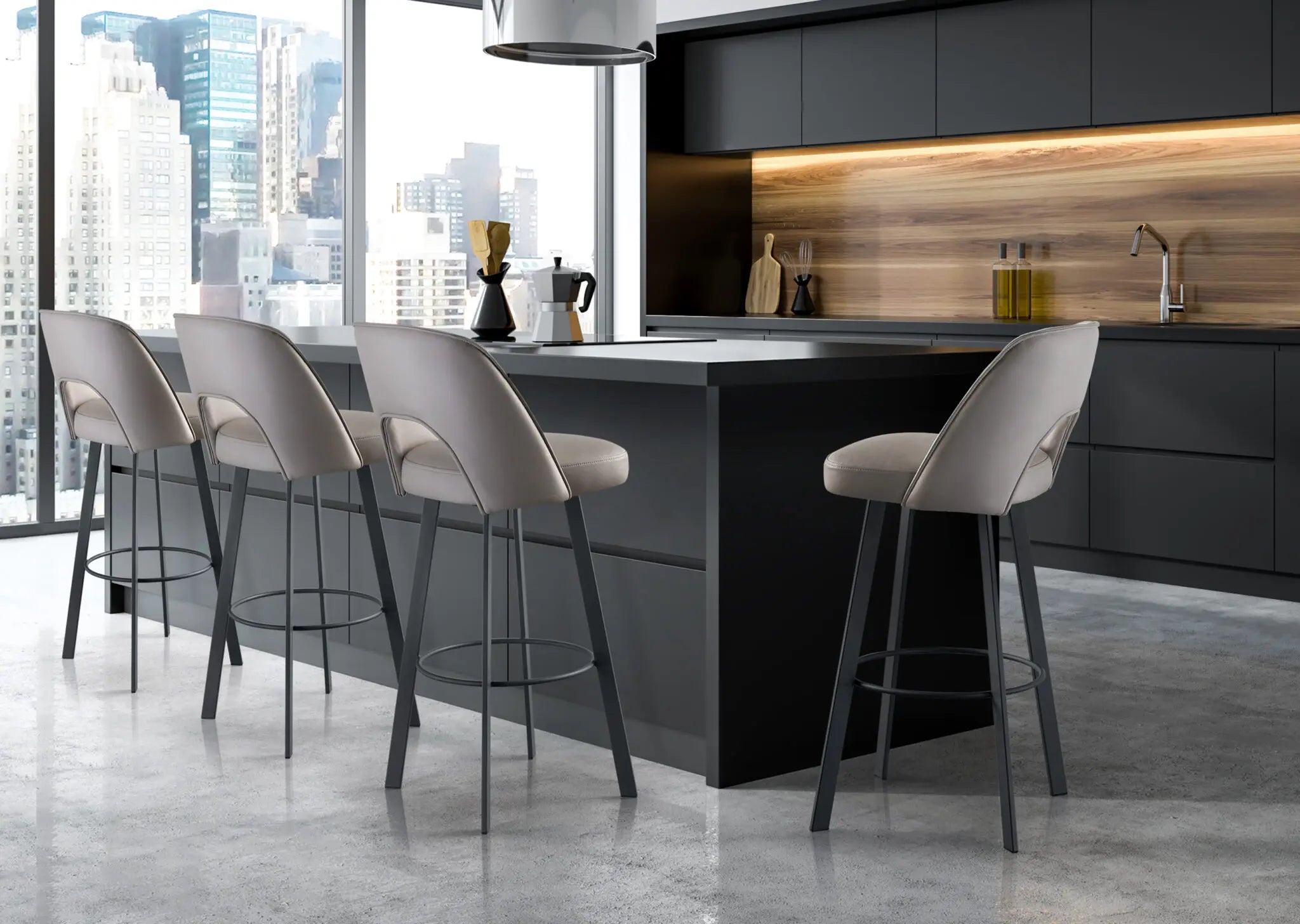 Mia Swivel Counter/Bar height Stool