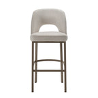 Beige bar stool on a light gray background