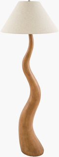 Ondine Sculptural Floor Lamp in Brown / Wheat