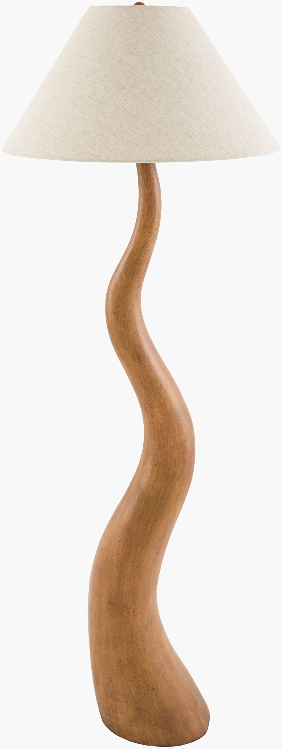 Ondine Sculptural Floor Lamp in Brown / Wheat