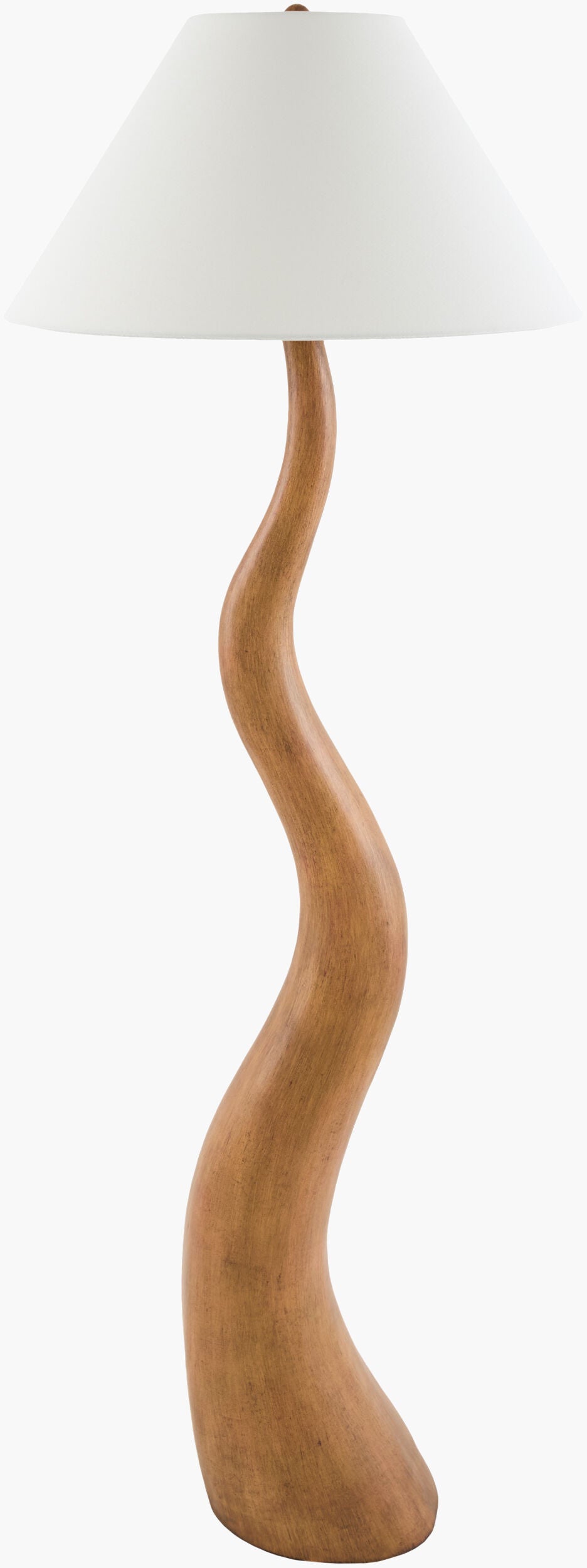 Ondine Sculptural Floor Lamp in Brown / White