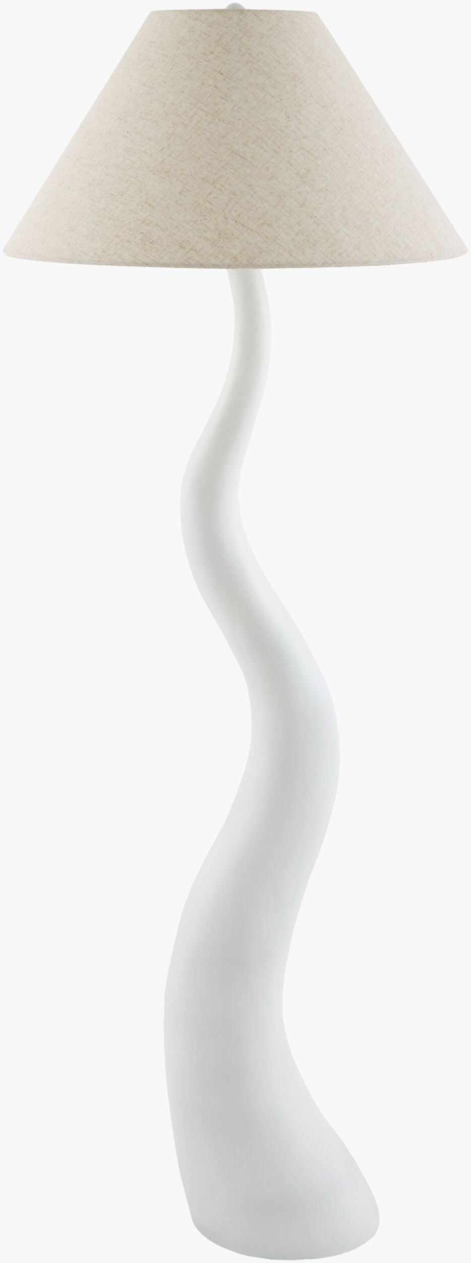 Ondine Sculptural Floor Lamp in White / Wheat