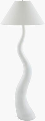 Ondine Sculptural Floor Lamp in White
