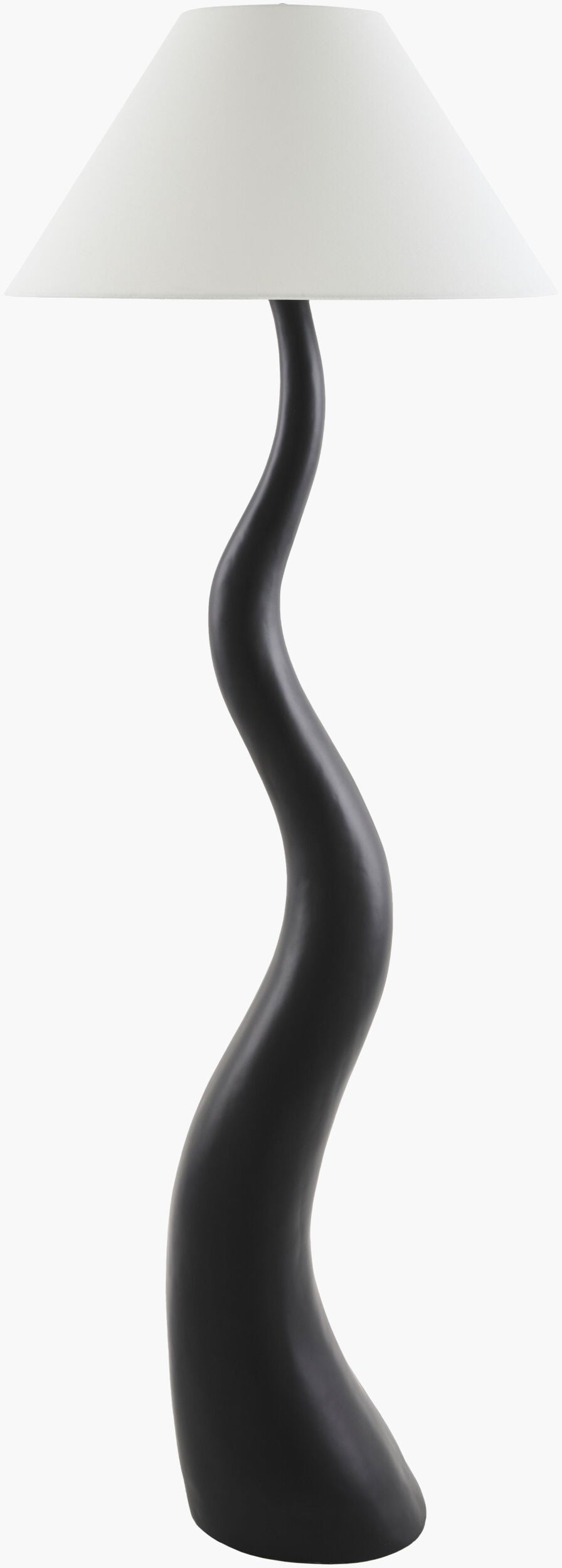 Ondine Sculptural Floor Lamp in Black / White