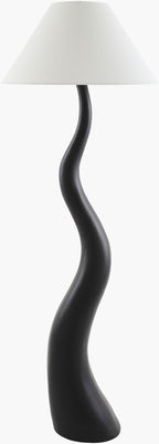 Ondine Sculptural Floor Lamp in Black / White