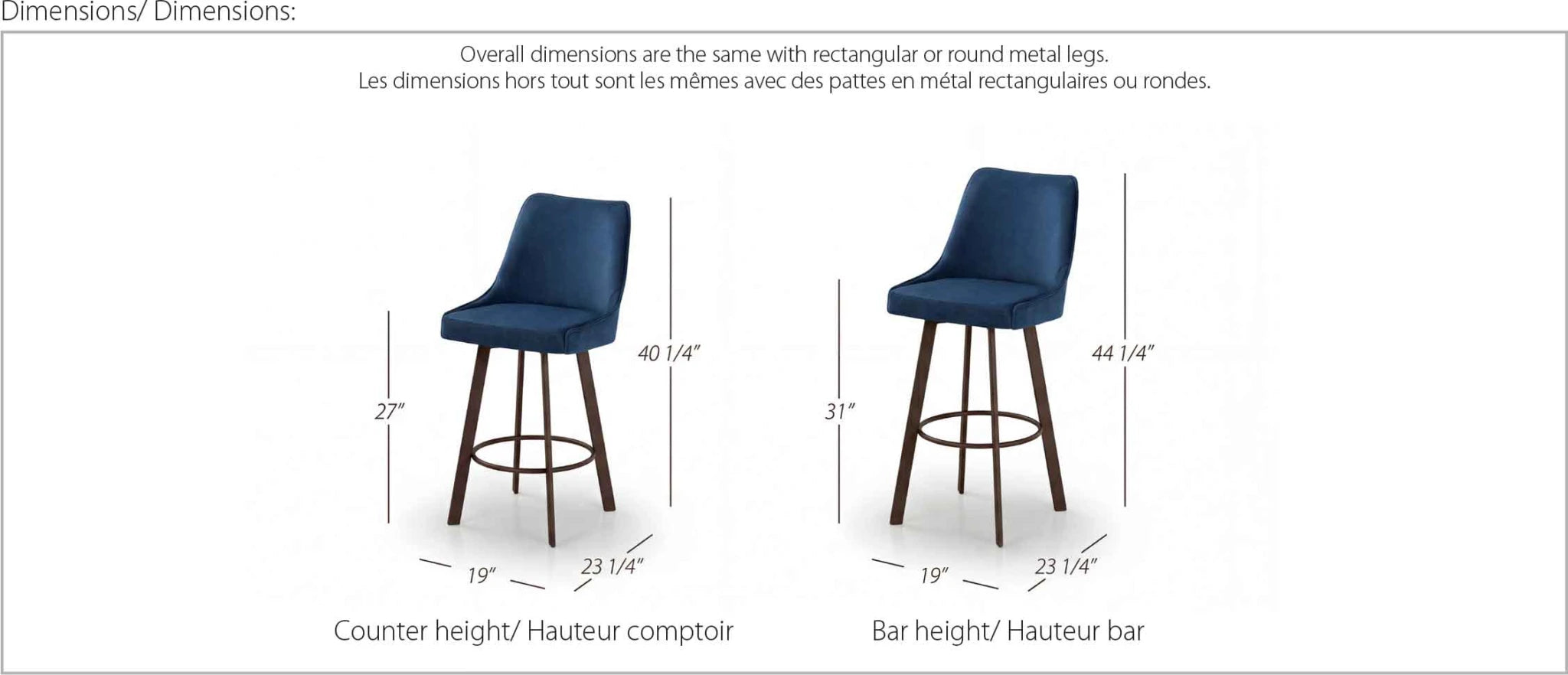 Olivia Bar / Counter Height Stool