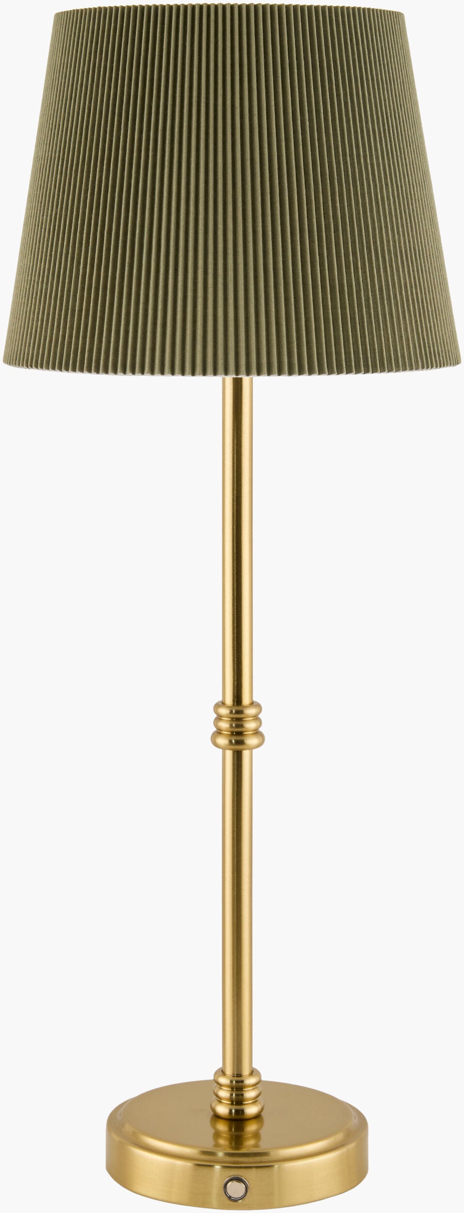 Parcey Cordless Buffet Lamp in Brass / Dark Green