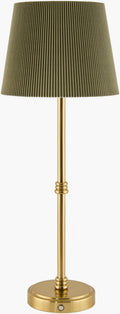 Parcey Cordless Buffet Lamp in Brass / Dark Green