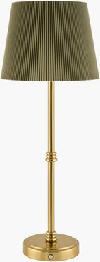 Parcey Cordless Buffet Lamp in Brass / Dark Green