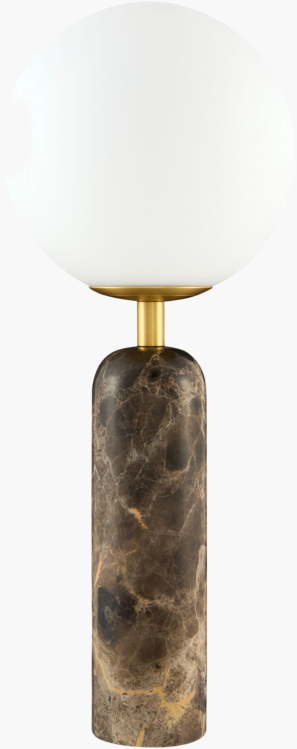 Portava Marble Globe Table Lamp in Brown