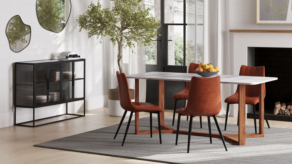 Alibi Dining Chair Brown - Set of Two by Moe's - view 5
