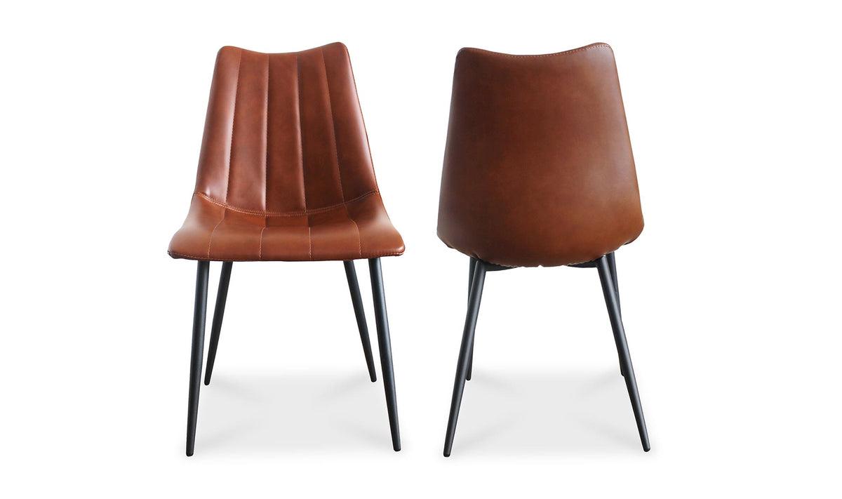 Alibi Dining Chair Brown - Set of Two by Moe's - view 2