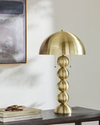 Vellon Dome Table Lamp styled in a room