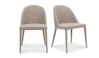 Burton Dining Chair Light Grey - Set of Two by Moe's - view 2