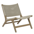 Coastal Teak Cushionless Accent Chair