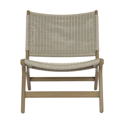Coastal Teak Cushionless Accent Chair