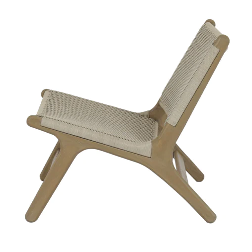 Coastal Teak Cushionless Accent Chair