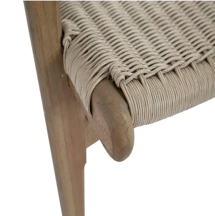 Coastal Teak Cushionless Accent Chair
