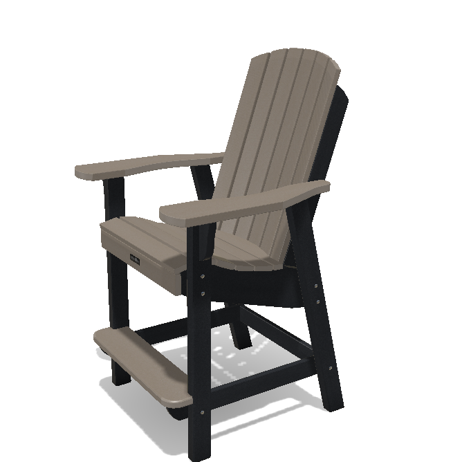 Bistro Chair - Weathered Wood/Black
