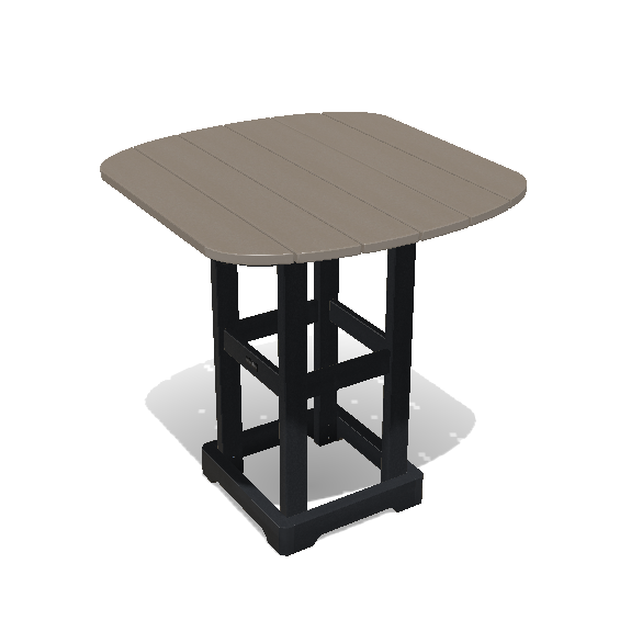 Bistro Table - Weathered Wood/Black